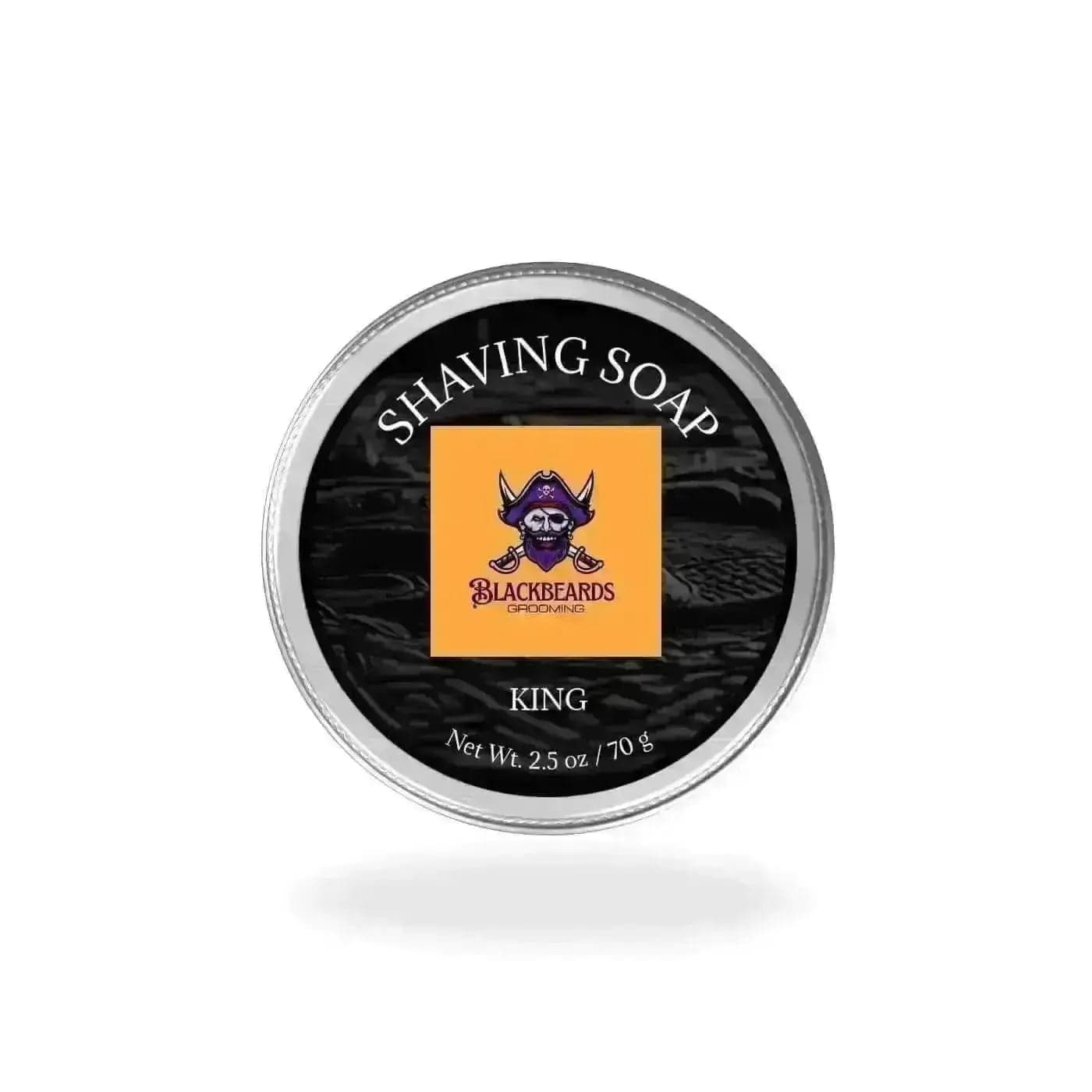 a tin of shaving soap on a white background