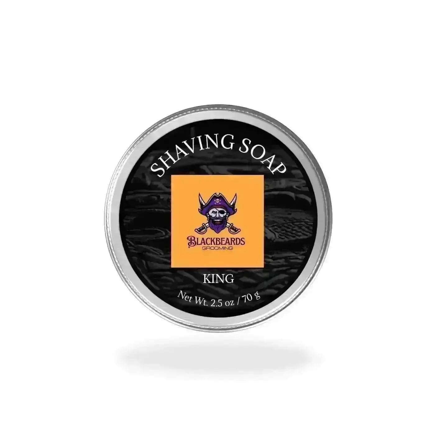 a tin of shaving soap on a white background