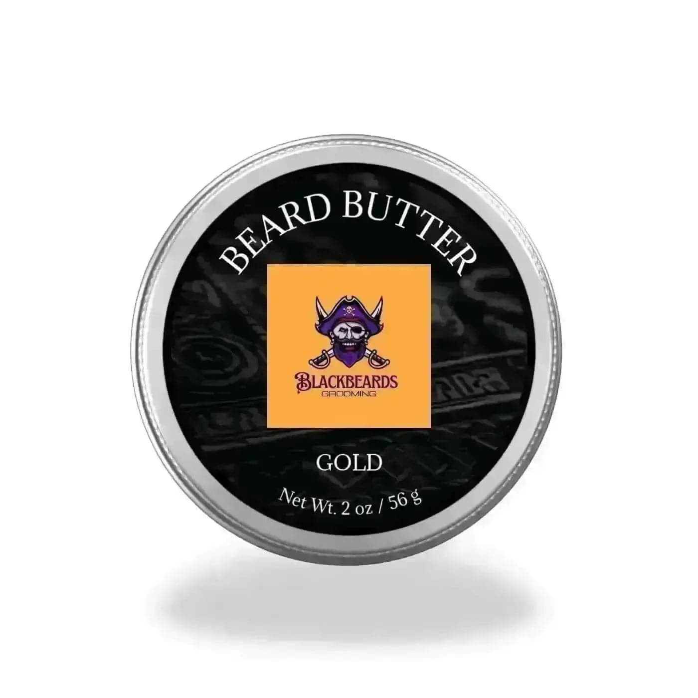 a tin of gold beard butter on a white background